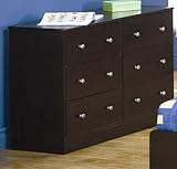 Dark Collection 6-Drawer Dresser by Coaster Furniture