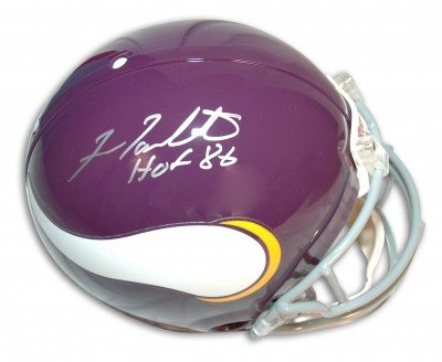 Fran Tarkenton Autographed/Hand Signed Minnesota Vikings Full Size Throwback Proline Helmet with HOF
