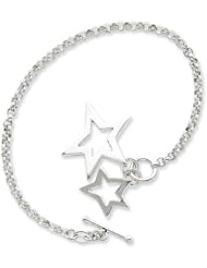 Sterling Silver Fancy Stars Bracelet