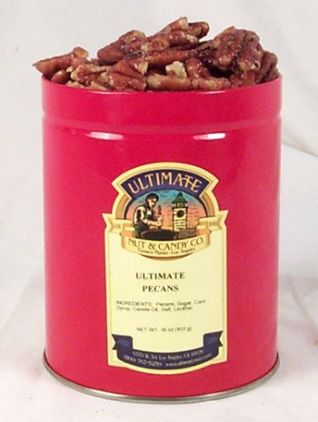 Childrens Toyshop  Gourmet Food : Ultimate's Roasted & Salted Mammoth Pecans - 1# Tin