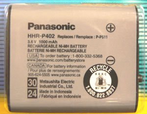 Panasonic HHR P402A/1B - Phone battery NiMH 1000 mAh