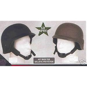 Helmet, ABS Plastic, GI Style-Choice of Black or Olive Drab-Small/Medium, Large/X-Large