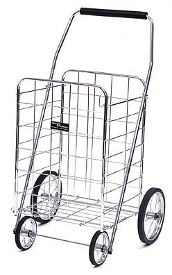 Jumbo Folding Shopping Cart - Chrome (Chrome) (41.75