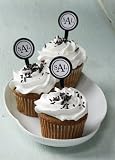 David's Bridal Cupcake Picks and Printable Labels Pack of 30 Style 78571, Black