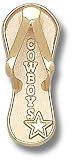 Dallas "Cowboys" Star Flip Flop 1" 10K Charm/Pendant