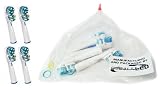 Cobalt® Pack 4 brossettes de remplacement - Générique compatible avec Oral B Dual Clean