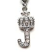 Cell Phone/ Camera / Bag/ Charm Strap Beautiful Clear J Crown Tiara