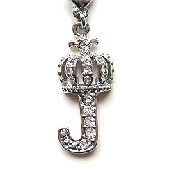 Cell Phone/ Camera / Bag/ Charm Strap Beautiful Clear J Crown Tiara