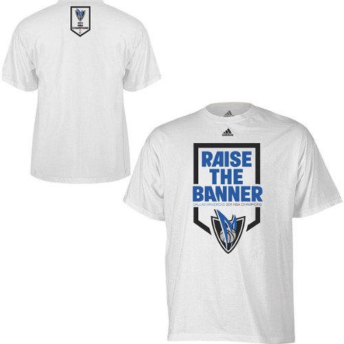 NBA Men's Dallas Mavericks 2011 Finals Champions Parade Tee Shirt (White, Large)