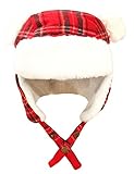 (ラボーグ)La Vogue 帽子 キッズ 飛行帽 パイロット帽 秋冬 子供キャップ 耳あて 防寒 保温 防風 ボタン付 男の子 女の子 可愛い アウトドア スキー レッド M