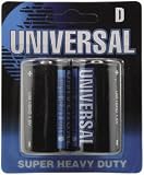 UNIVERSAL BATTERY D5628 Super Heavy-Duty Batteries (D 2-pk)