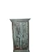 Rustic Cabinet Antique Jaipur Armoire Storage Chest Blue Patina