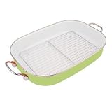 Calypso Basics 6-Quart Roaster with Rack, Lime