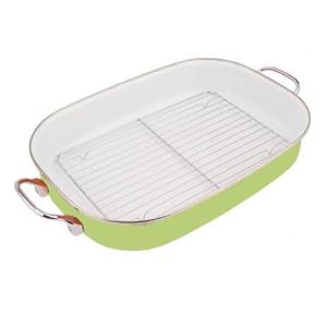 Calypso Basics 6-Quart Roaster with Rack, Lime