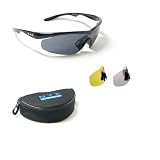 NYX Golf Sunglasses Carbon Professional Crystal Black Frame Traditional 3 Lens Series 23501