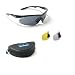 NYX Golf Sunglasses Carbon Professional Crystal Black Frame Traditional 3 Lens Series 23501