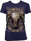 Bull Riding Juniors Rodeo T-shirt, Bulls Head It's In The Blood Design Juniors Shirt