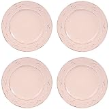Imperio Cream Stoneware Collection - Set of 4 - 11 Inch Dinner Plates by Caldo-Freddo