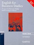 English for Business Studies Teacher's book: A Course for Business Studies and Economics Students (Cambridge Professional English)