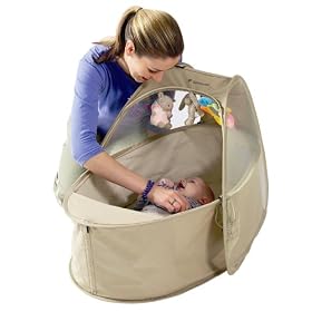 Samsonite Pop-Up Travel Cot - colour, Caf� Crerme