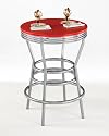 Red Soda Table (Red) (40"H x 30"W x 30"D)