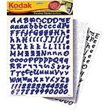 Kodak Photo Memories, Creative Self Adhesive Sticker Letters & Numbers Set - Script Black