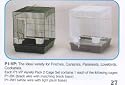 Bird cage Med Blue Ribbon - Blue Ribbon cage p1 18.25x18.25x22 lrg door black on black or White wire plum base