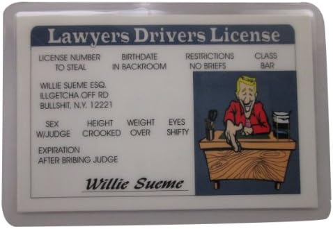 Lawyers Novelty Drivers License
