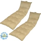 Weave Chaise Lounge 2 Piece Patio Furniture Cushion Set