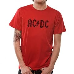 T-Shirt Homme Rouge AC/DC "80'S" (Taille L)