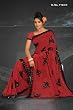 Alpana Spicy Red Red Georgette Designer Party Wear Sari saree