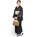 綿麻の単衣着物５点セット 黒縞（着物・帯・帯紐・帯留・履物）【送料無料】でAmazonアフィリエイトツール
