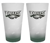 Philadelphia Eagles Frosted Pint Glass (16-Ounce, Set of 2)