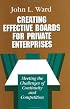 Creating Effective Boards for Private Enterprises: Meeting the Challenges of Continuity and Competition (Jossey Bass Business and Management Series)