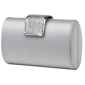 Satin, Mini Clutch, Rhinestone Closure Evening Bag - Paige (41 940)