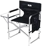 Ming's Mark SL1204-BLACK/FLAG Black and Flag Full Back Folding Director's Chair