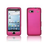 Hot Pink Hard 2-Pc “Rubberized” Plastic Snap On Faceplate Case + LCD Screen Protector for HTC G2 (T-Mobile)