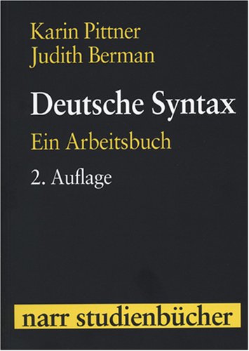 Cover image : Deutsche Syntax. Ein Arbeitsbuch