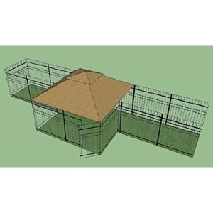 Canine Castle: Luxury DOG KENNEL- Ornamental Dog House w/ WATER-MISTING CANOPY TOP ---
