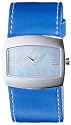 Joy By Joy JW527 Ladies TV Shape Semi-Rectangulares Watch with Pearly Blue Mother of Pearl Dial
