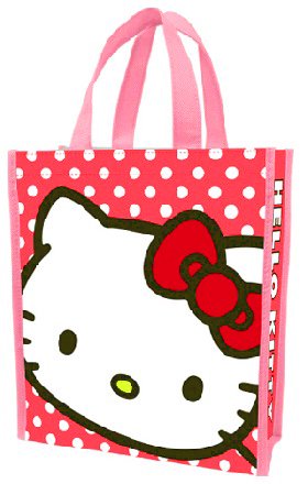 Vandor Hello Kitty Small Recycled Shopper Tote, 10 by 12 Inches, Pink