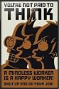 Futurama - Framed TV Show Poster (You Are Not Paid To Think) (Size: 24" x 36")