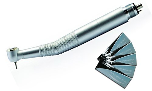 Dental High Speed Hand Kit with Fiber Optic Turbine LED Push Button Air Compressor Accessories Compatible Kavo Style(2h)