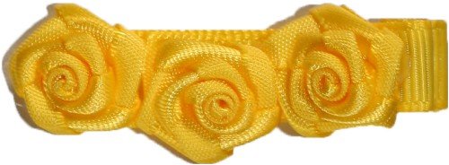 Click here to buy Hair Clippie Rose Bud Daffodil from Posies Accessories.