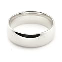 18K White Gold Wedding Bands 6mm comfort-fit light