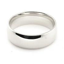 14K White Gold Wedding Bands 6mm comfort-fit