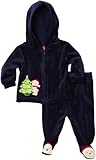 Carters Unisex-Baby Newborn Santa Bear Velour Jacket And Pant Set