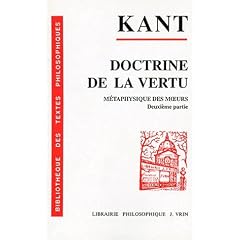 Metaphysique des moeurs 2e partie : doctrine de la vertu