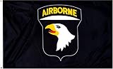 101st Airborne &acute; Black &acute; MILITARY Flag - 3 foot by 5 foot Polyester ( NEW ) - B000G2OZ0I