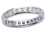 1.50 cts Round Diamonds Eternity Band - Platinum, 14kt White or Yellow Gold